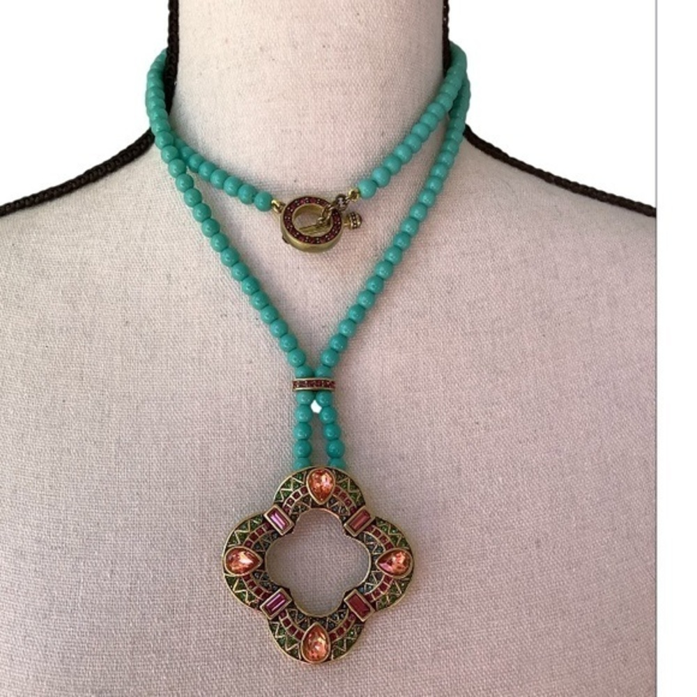 Heidi Daus Faux Turquoise Necklace